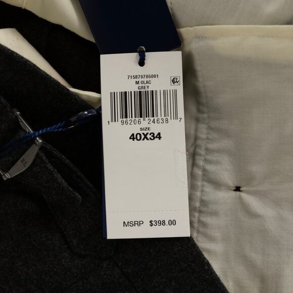 Polo Ralph Lauren Men Wool Flannel Trousers Gray Size 40X34 - Picture 8 of 8